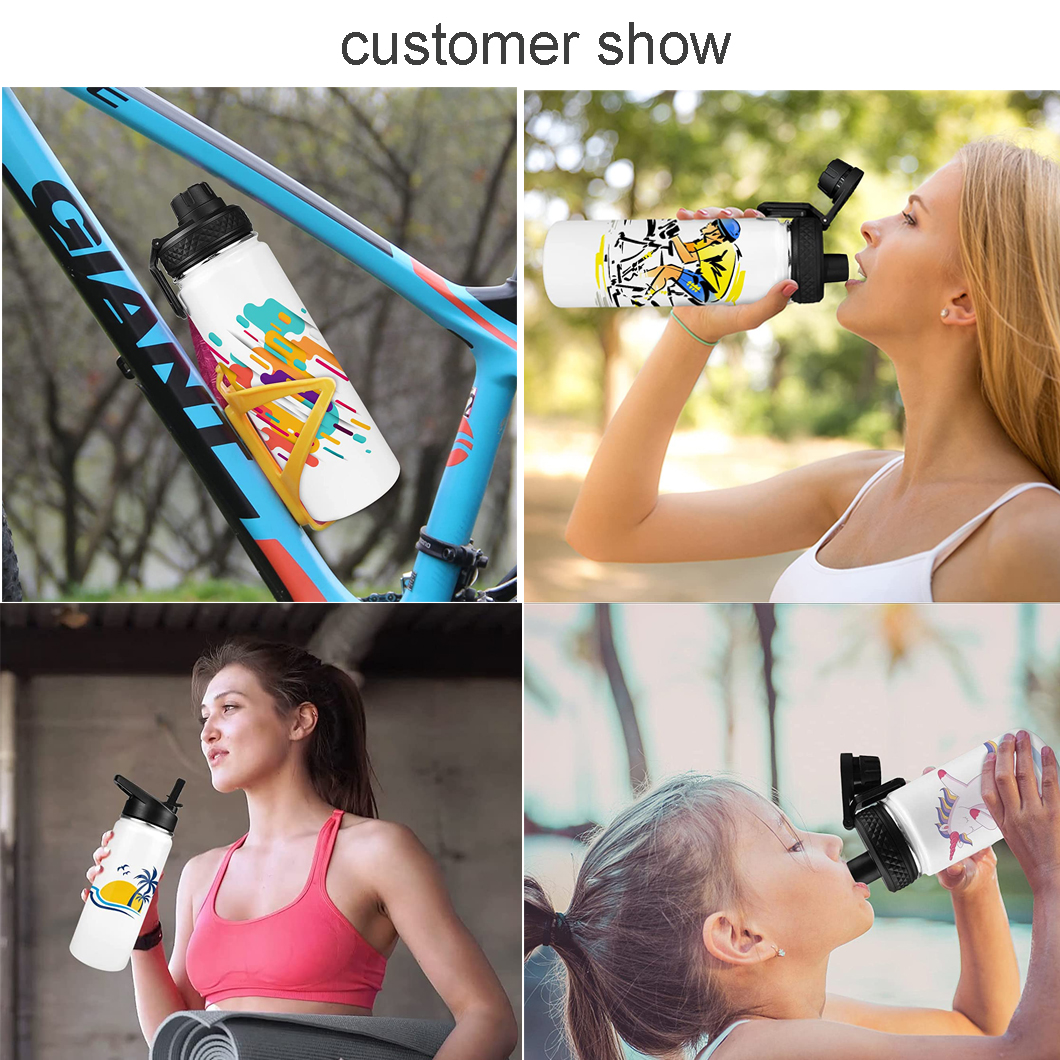 DIY Aangepaste geskenk sublimasie metaal ge&iuml;soleerde waterbottel 