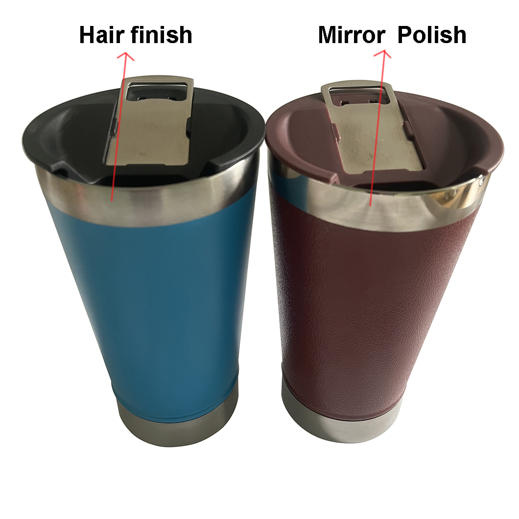 Wholesell hou koud herbruikbare metaalbierbekers met opener