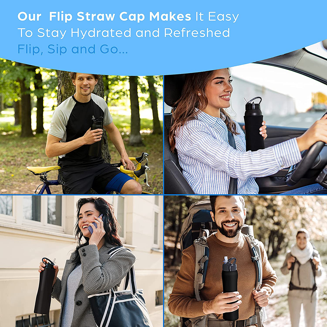 Grootmaat hou koue metaal herbruikbare ge&iuml;soleerde fietswaterbottel