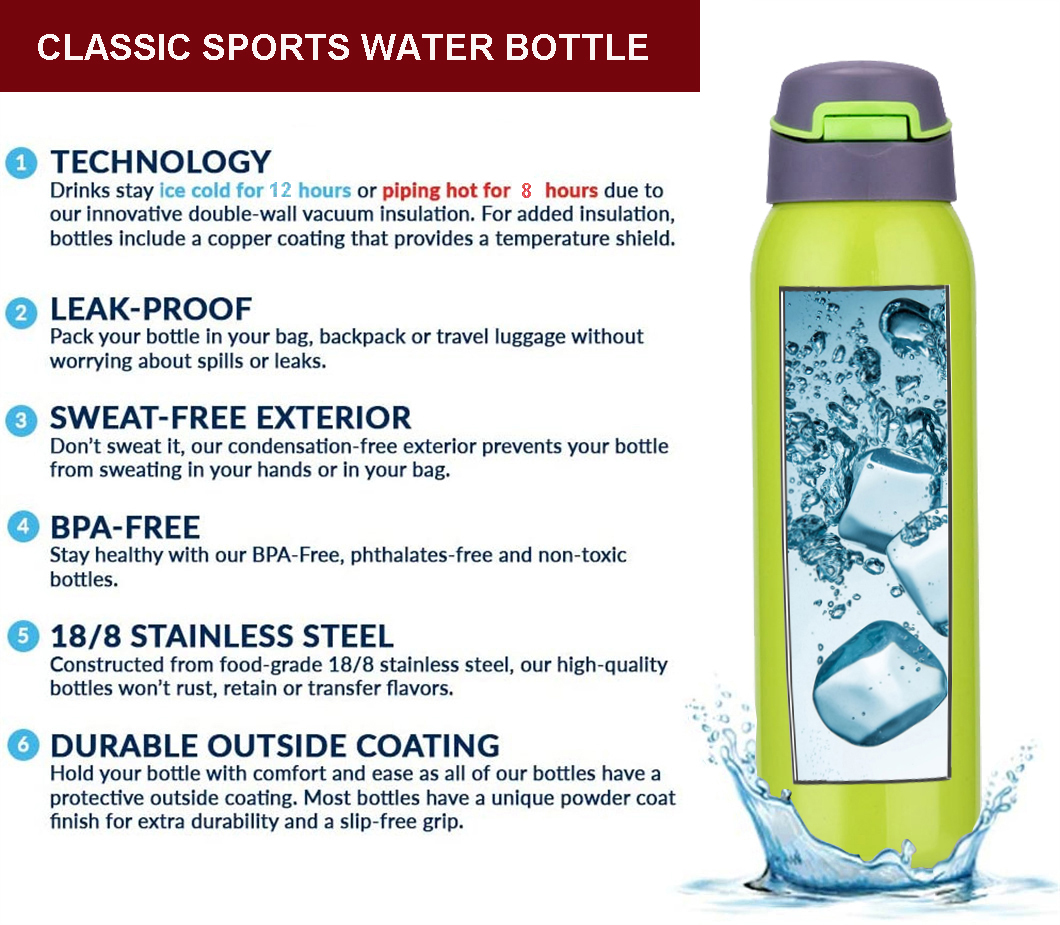 Ge&iuml;soleerde sportwaterbottel