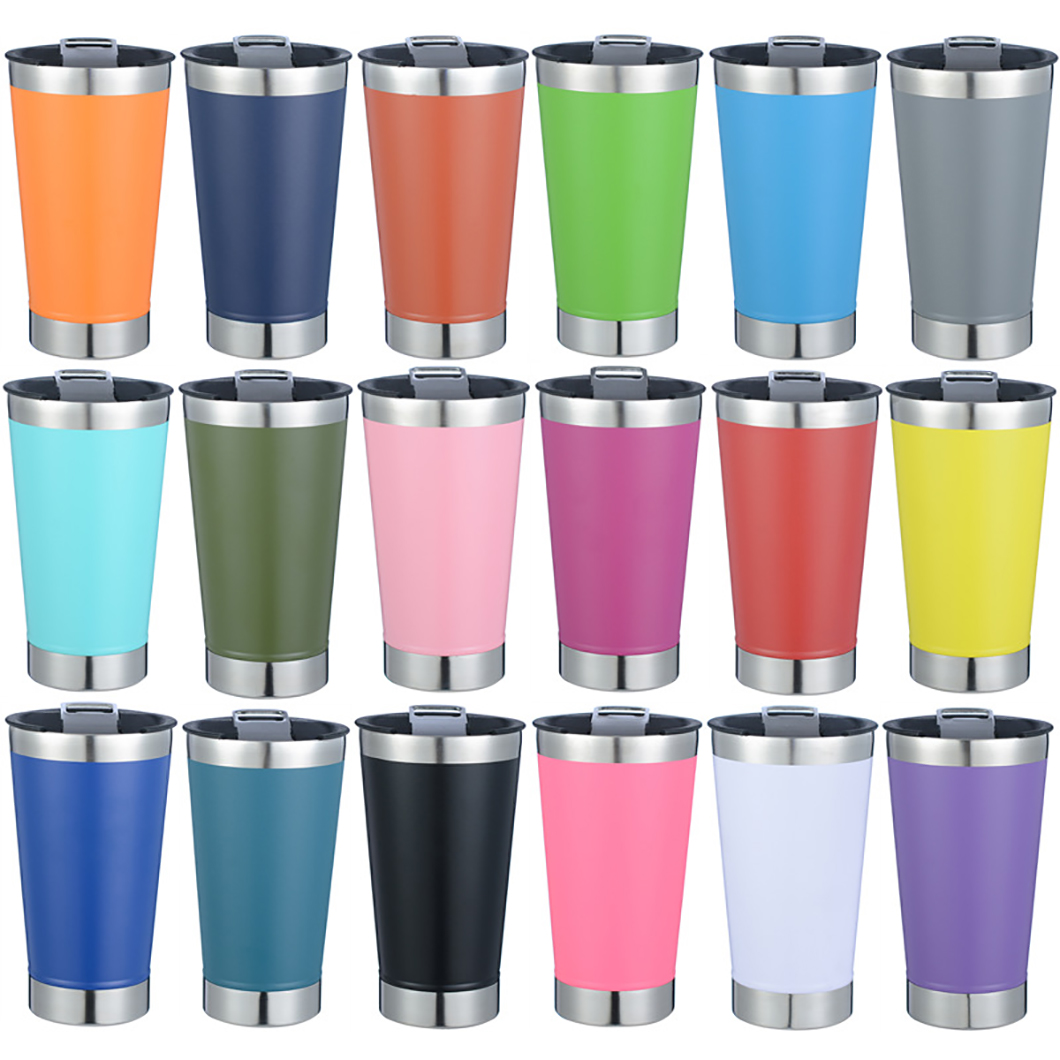 Wholesell hou koud herbruikbare metaalbierbekers met opener