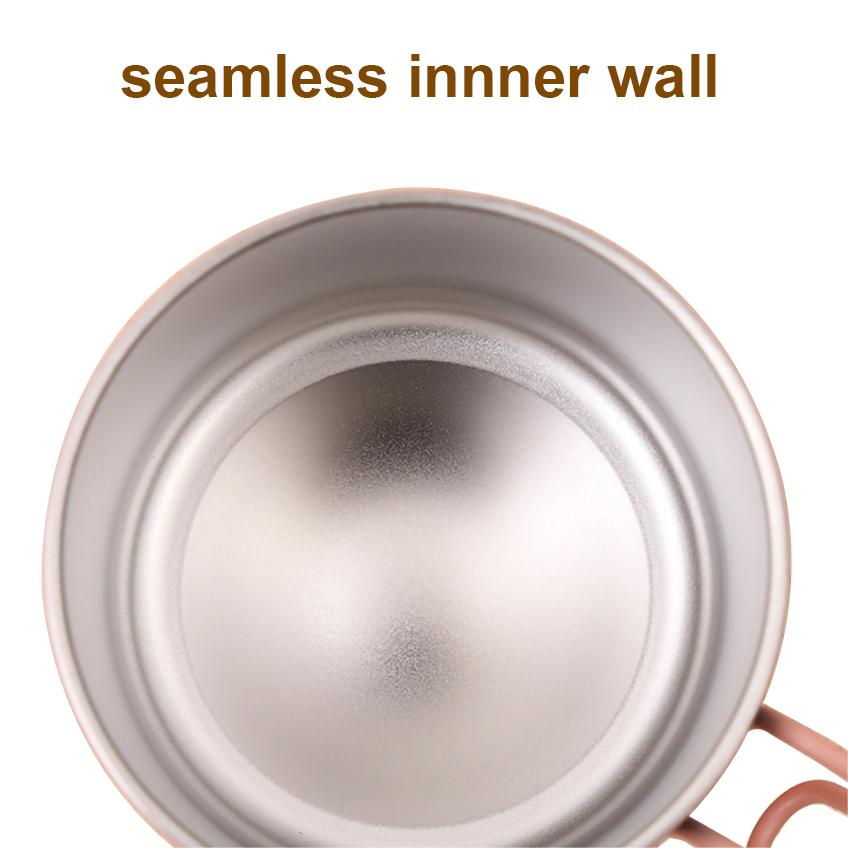 Maklike dra sterk metaal buite stap kampeerbeker met handvatsel