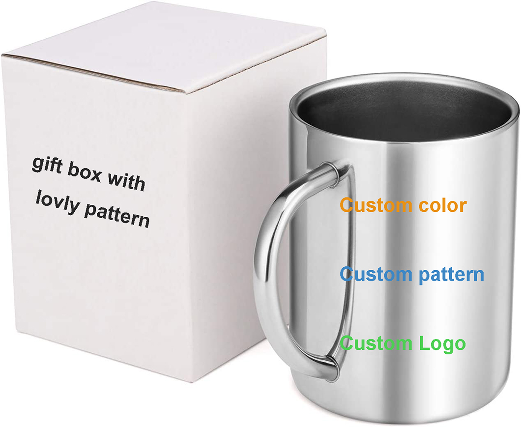 Grootsell goedkoop vlekvrye staal koffiebeker bekers vir promosie 